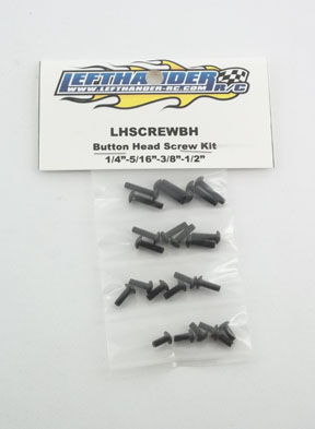 Lefthander-RC 4-40 Steel BUTTON HEAD Screw Kit