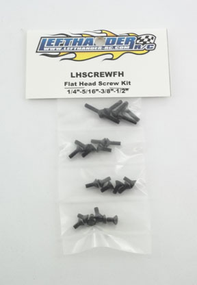 Lefthander-RC 4-40 Steel FLAT HEAD Screw Kit