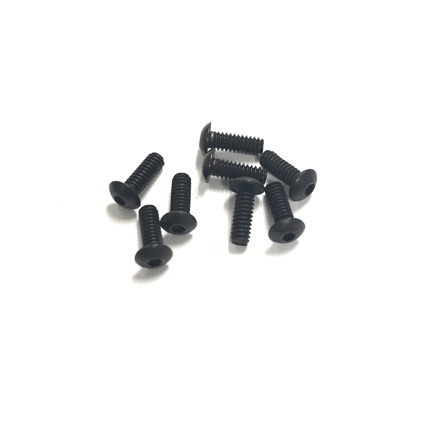 Lefthander-RC 2-56 x 1/4 Aluminum Screws (8)- BLACK