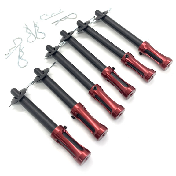 GFRP Dirt Oval Body Post set (6 POSTS)-RED