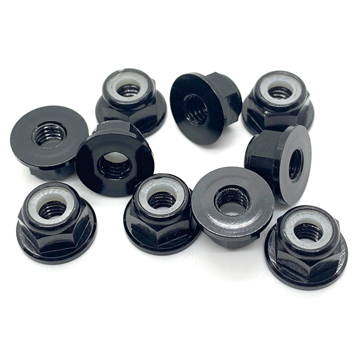 Racers Edge M4 Flanged Aluminum Nylon Lock Nuts- BLACK (10pk)