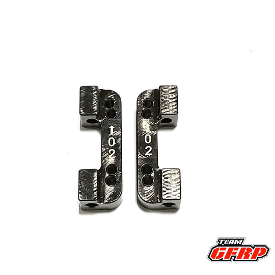 Team GFRP / Quasi Speed Metric Brass 0/2 Rear Arm Mounts Toe Blocks GFR-1363M