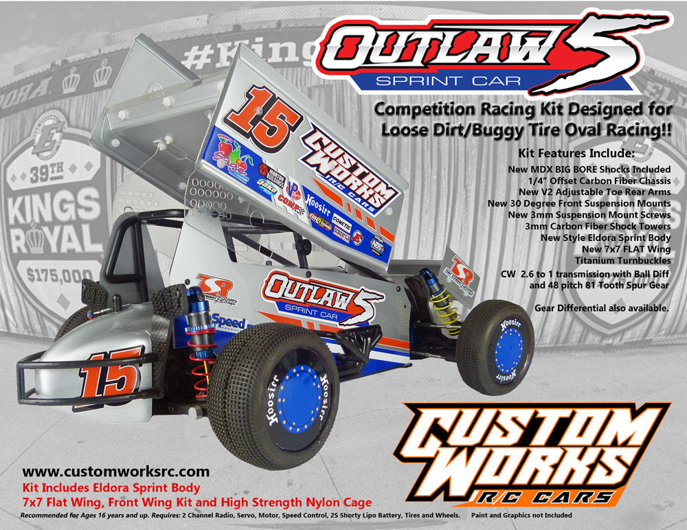 Custom Works Outlaw 5 Sprint Car Kit, CW-0726