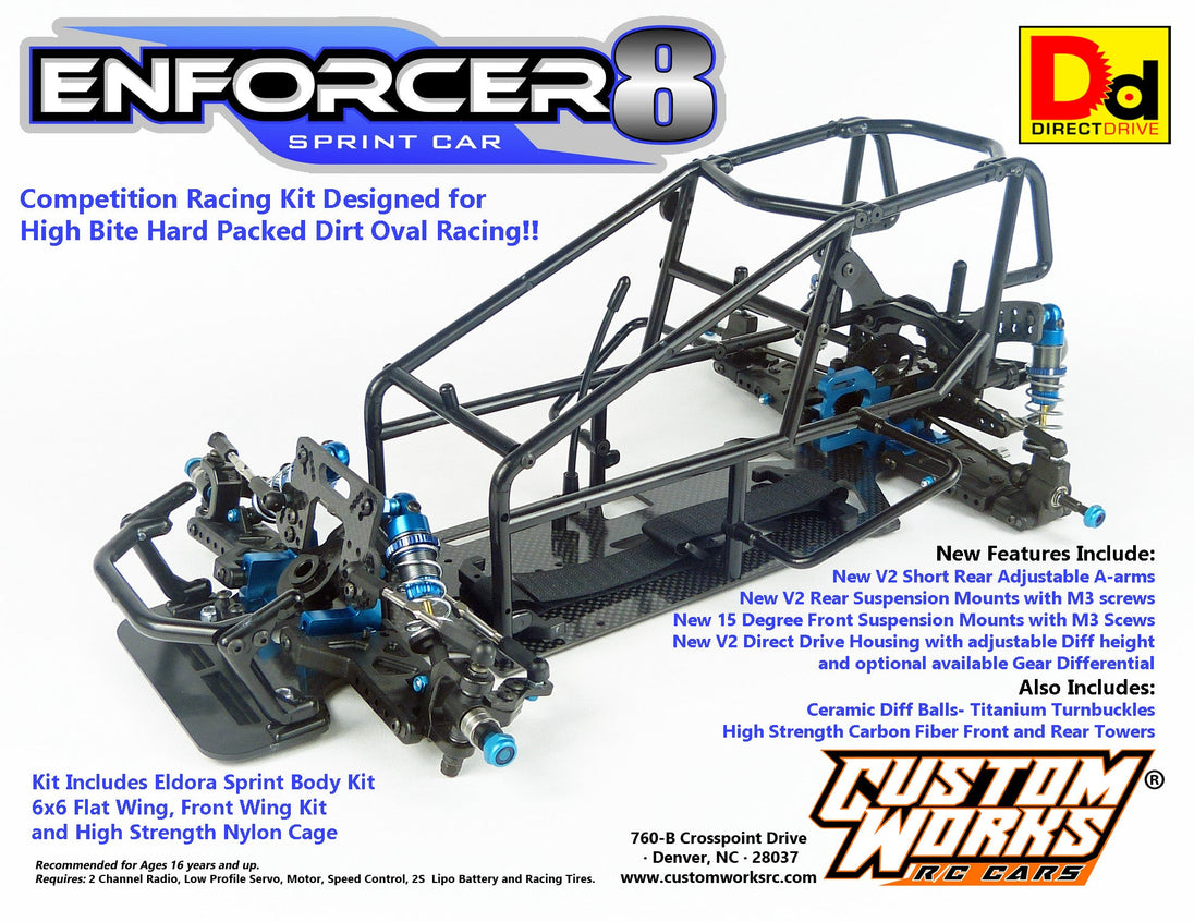 Custom Works Enforcer 8 Direct Drive Sprint Car Kit, CW-0971