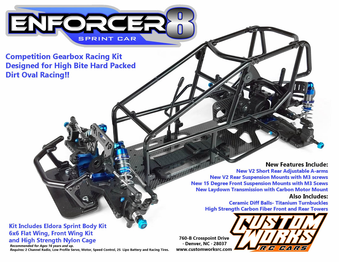 Custom Works Enforcer 8 GBX Offset Sprint Car Kit, CW-0976