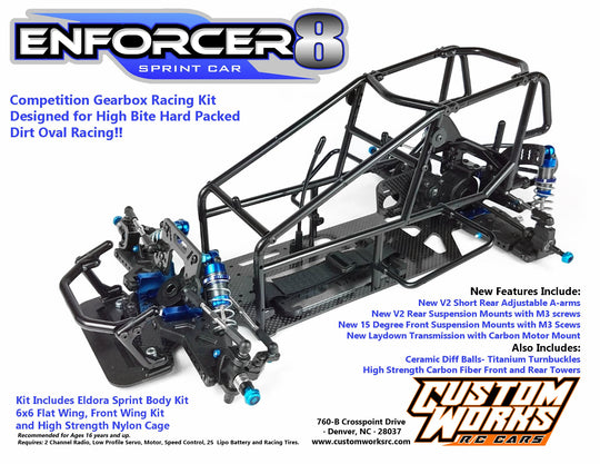 Custom Works Enforcer 8 GBX Offset Sprint Car Kit, CW-0976