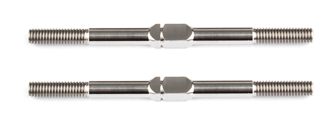 Team Associated FT Titanium Turnbuckles, M3x48 mm/1.875 in, silver, ASC-1405