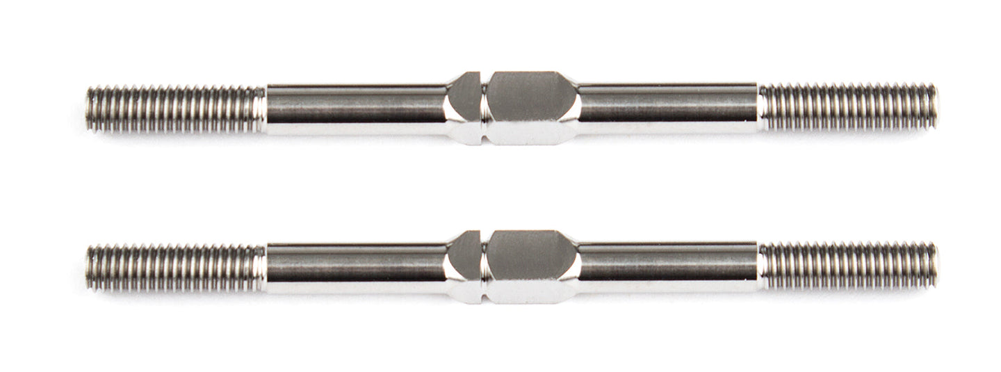 Team Associated FT Titanium Turnbuckles, M3x48 mm/1.875 in, silver, ASC-1405