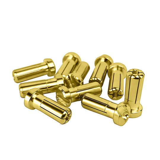 1UP Racing Bulk Pack 5mm Low Pro Bullet Plugs (10), 1UP-190406