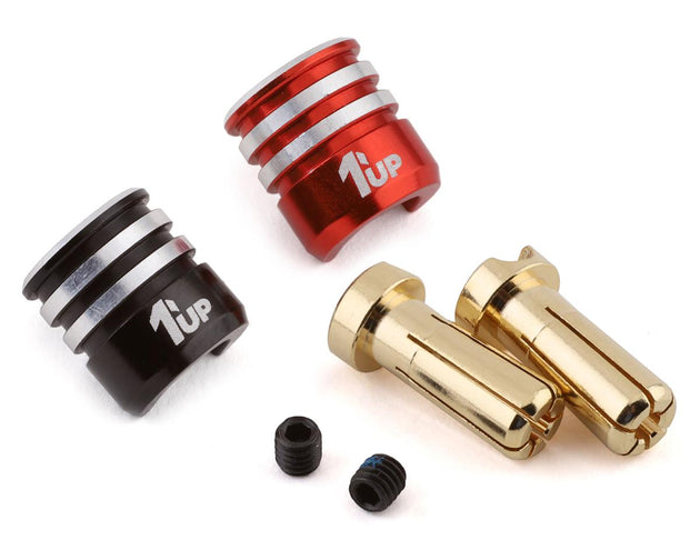 1UP Racing Heatsink Bullet Plug Grips and Bullet Plugs, 1UP-190436