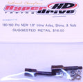 Wolfe Pan Car PRO-1/8 Axles w/Shims and Aluminum Nuts (2)