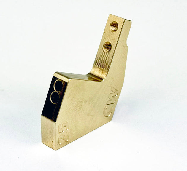 Custom Works Brass 25 Deg Front Suspension Mount 3mm Threads (1), CW-2420