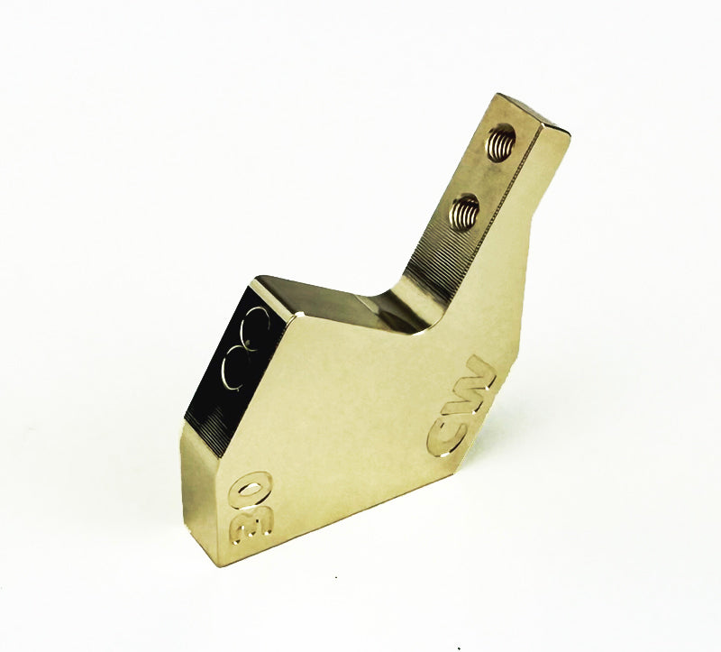 Custom Works Brass 30 Deg Front Suspension Mount 3mm Threads (1), CW-2422