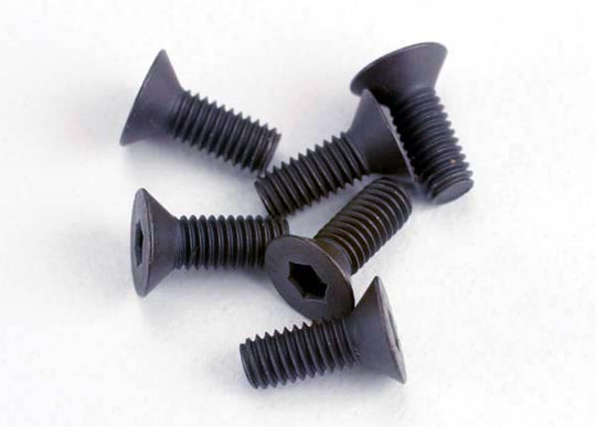Screws, 3x8mm countersunk machine (6) (hex drive) TRA-2550