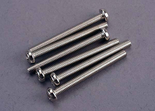 Screws, 3x30mm roundhead machine (6) TRA-2572