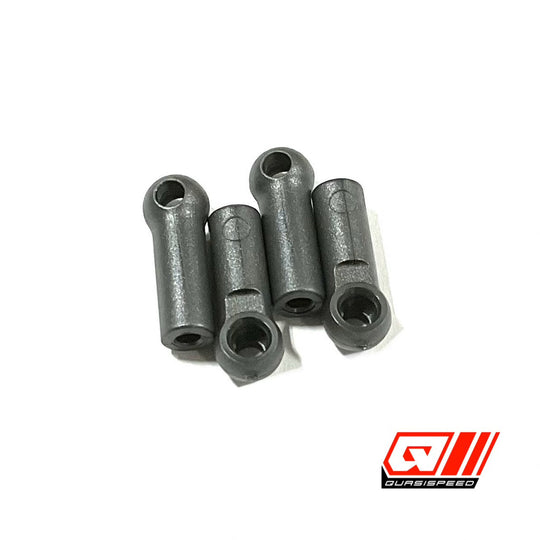 Team GFRP / Quasi Speed Ball Cups, New Style Gray (4), fits all GFRP cars, QS-6022