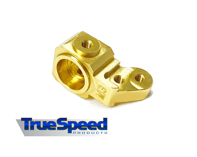 Custom Works M3 Brass Front Spindle for Hex Axle, CW-7256
