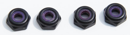 HyperDrive HD 8-32 Aluminum Locknuts (4)- Black, HD 2517