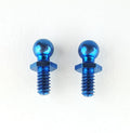 Custom Works 4-40 Short Hex Ball Stud Blue Titanium (2), CW-8521