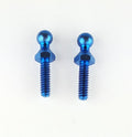 Custom Works 4-40 Tall Hex Ball Stud Blue Titanium (2), CW-8523