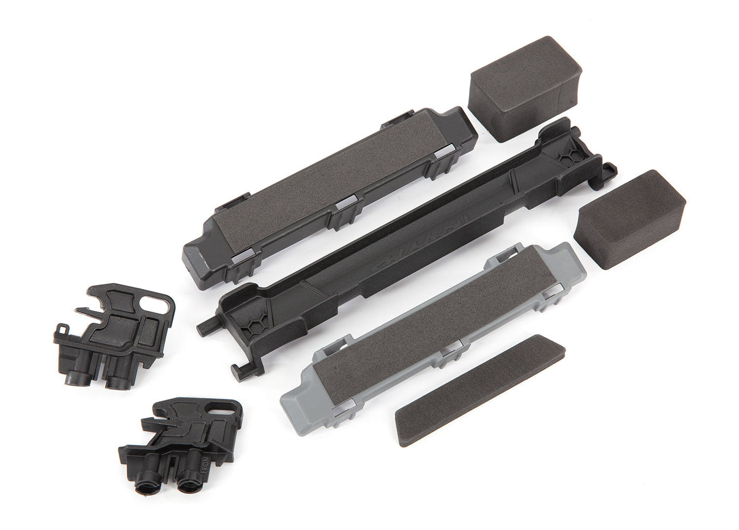 Traxxas Maxx Battery Hold-Down Mounts (front & rear)/ battery compartment spacers/ foam pads (fits Maxx® with extended chassis (352mm wheelbase)), TRA-8919R
