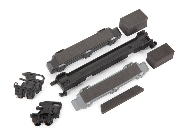 Traxxas Maxx Battery Hold-Down Mounts (front & rear)/ battery compartment spacers/ foam pads (fits Maxx® with extended chassis (352mm wheelbase)), TRA-8919R