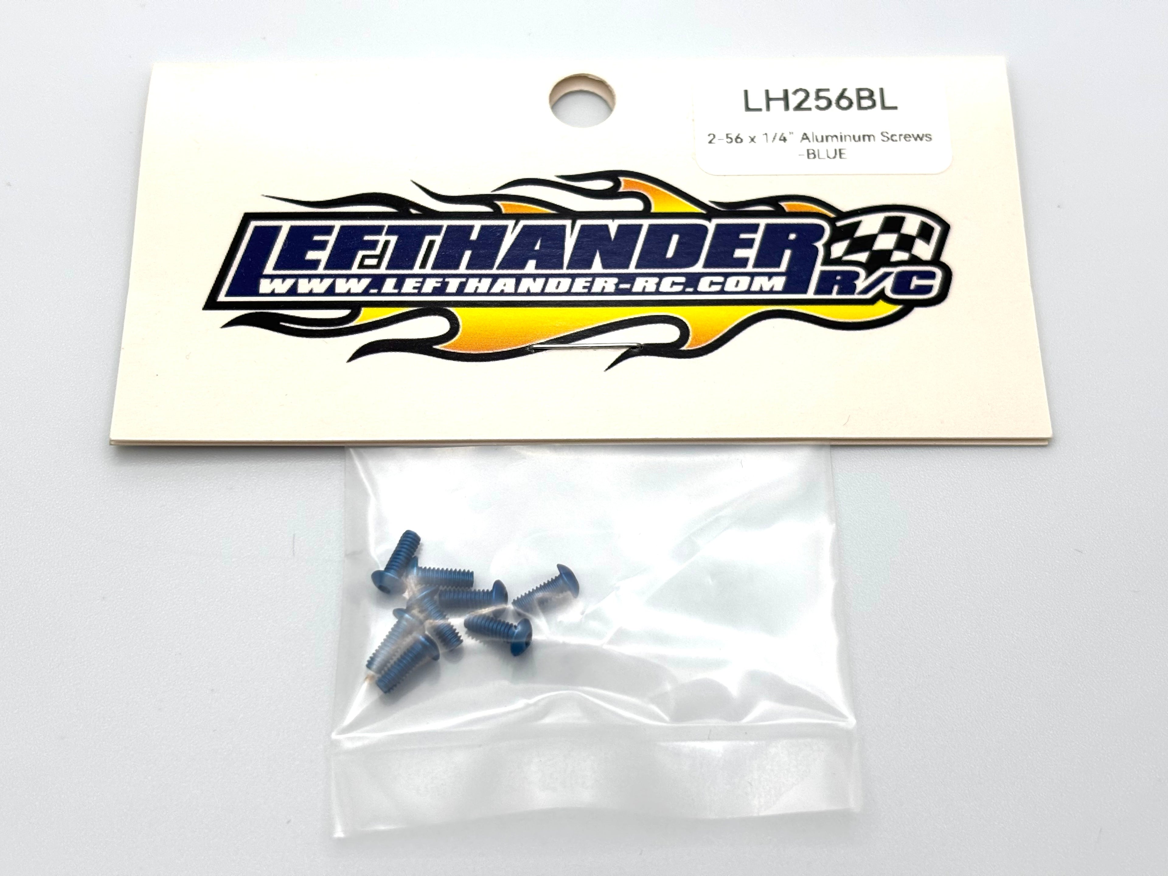 Lefthander RC 2-56 x 1/4 Aluminum Screws (8), LH256