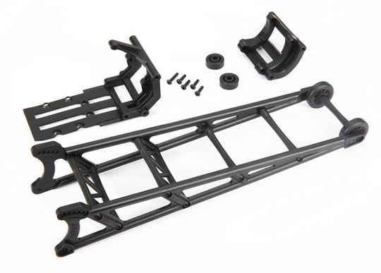 Wheelie bar, black (assembled)/ wheelie bar mount 9460