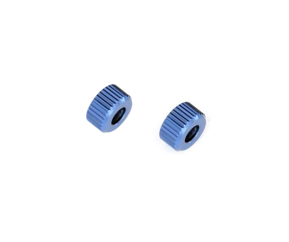 Custom Works MDX V2 Bottom Seal Cap Blue Aluminum (2), CW-1417
