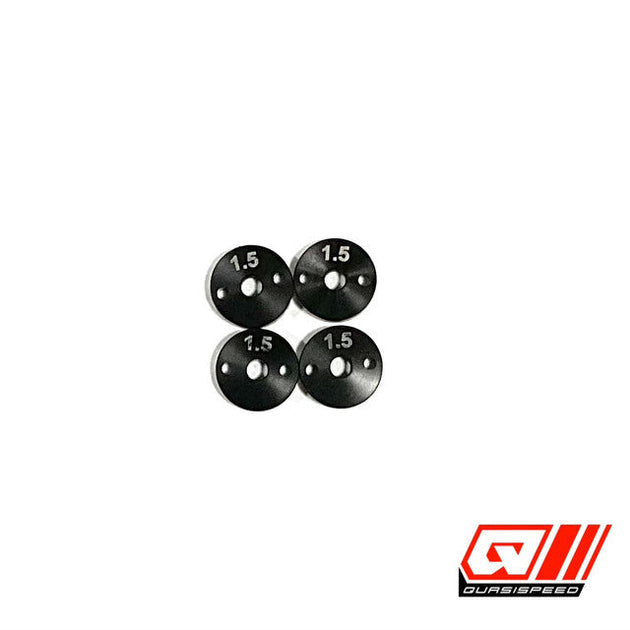 Team GFRP / Quasi Speed 1.5mm Small Bore 2 Hole Piston (4), QS-5043