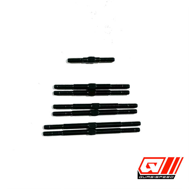 Team GFRP / Quasi Speed 2024 Assailant Black Titanium Turnbuckle Kit, QS-1202