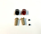 Heatsink Bullet Plug Grips w/ 5mm or 4mm Bullets (Black/Red)