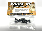 8-32 x 3/8 Flat Head Socket Screws (Black Steel) Set of 10, VRC-8101