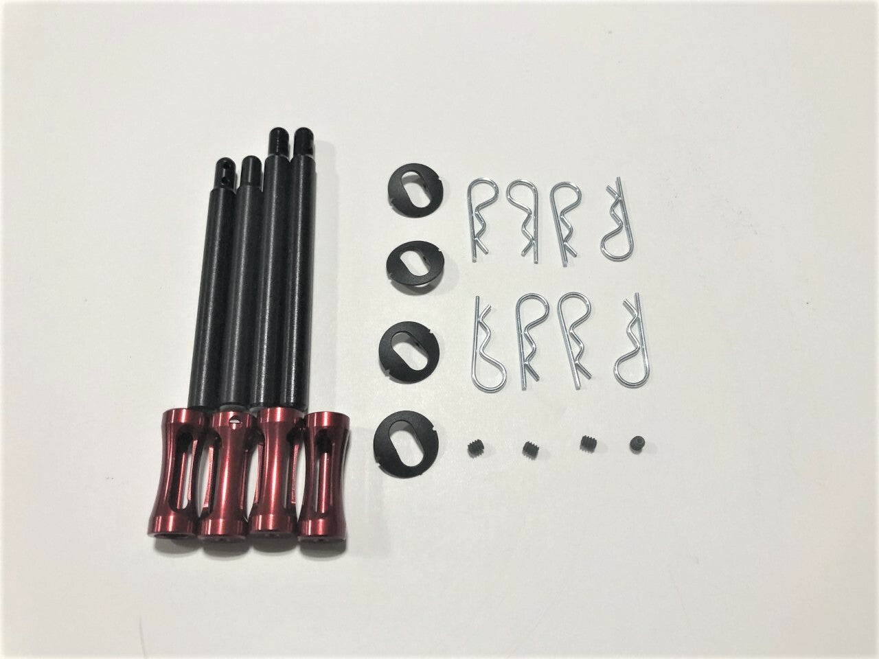 Team GFRP / Quasi Speed Dirt Oval Clipped Body Post Kit Red GFR-1017R