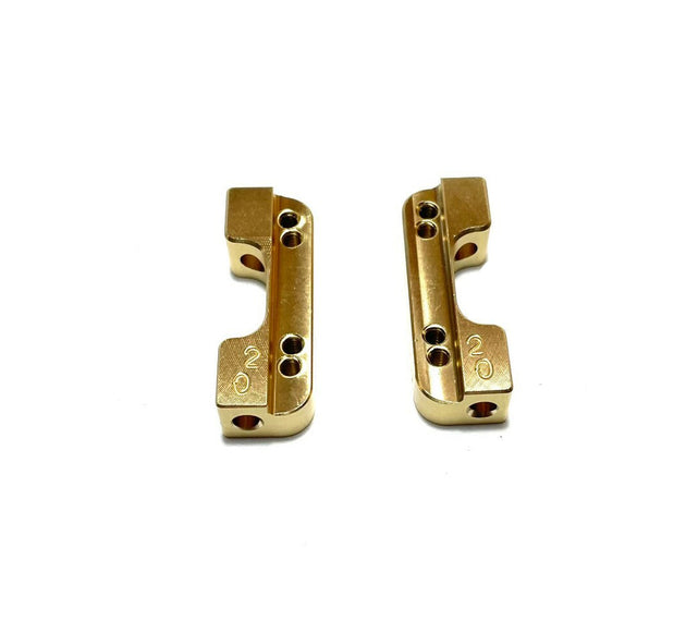 Team GFRP / Quasi Speed Rear Brass 0/2 Rear Toe Blocks fits all GFRP cars GFR-1363