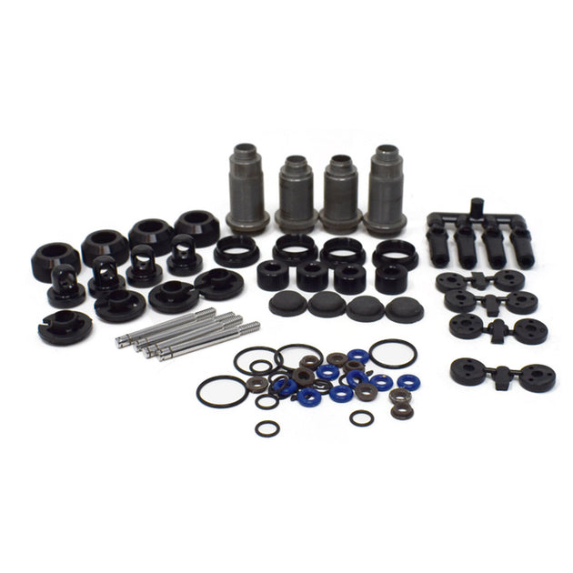 Team GFRP / Quasi Speed Small Bore V2 Shock Kit (2 Med & 2 Long), fits GFR1, Hustler