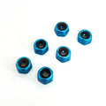 Lefthander RC 3mm Aluminum Mini Lock Nut (6) - Blue