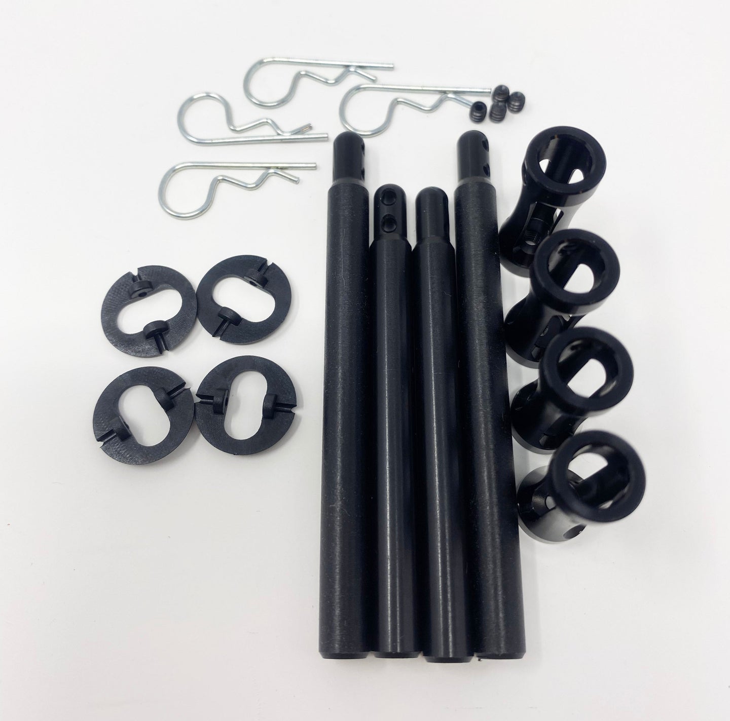 Team GFRP / Quasi Speed Dirt Oval Clipped Body Post Kit Black GFR-1017B