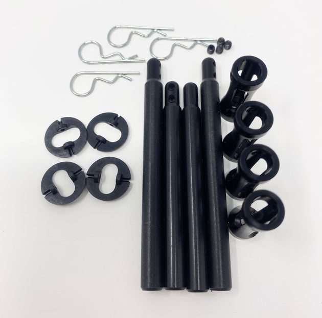 Team GFRP / Quasi Speed Dirt Oval Clipped Body Post Kit Black GFR-1017B