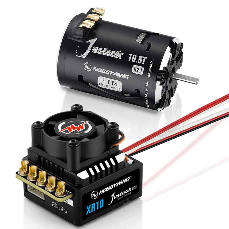 Hobbywing XR10 Justock G3S ESC & JS5: 17.5T G2.1 Motor Combo Kit
