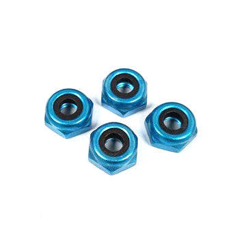 Lefthander RC 8-32 Low Profile Aluminum Lock Nut- BLUE