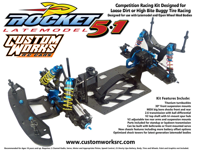 Custom Works Rocket 5.1 Latemodel / MWM Car Kit, CW-0717