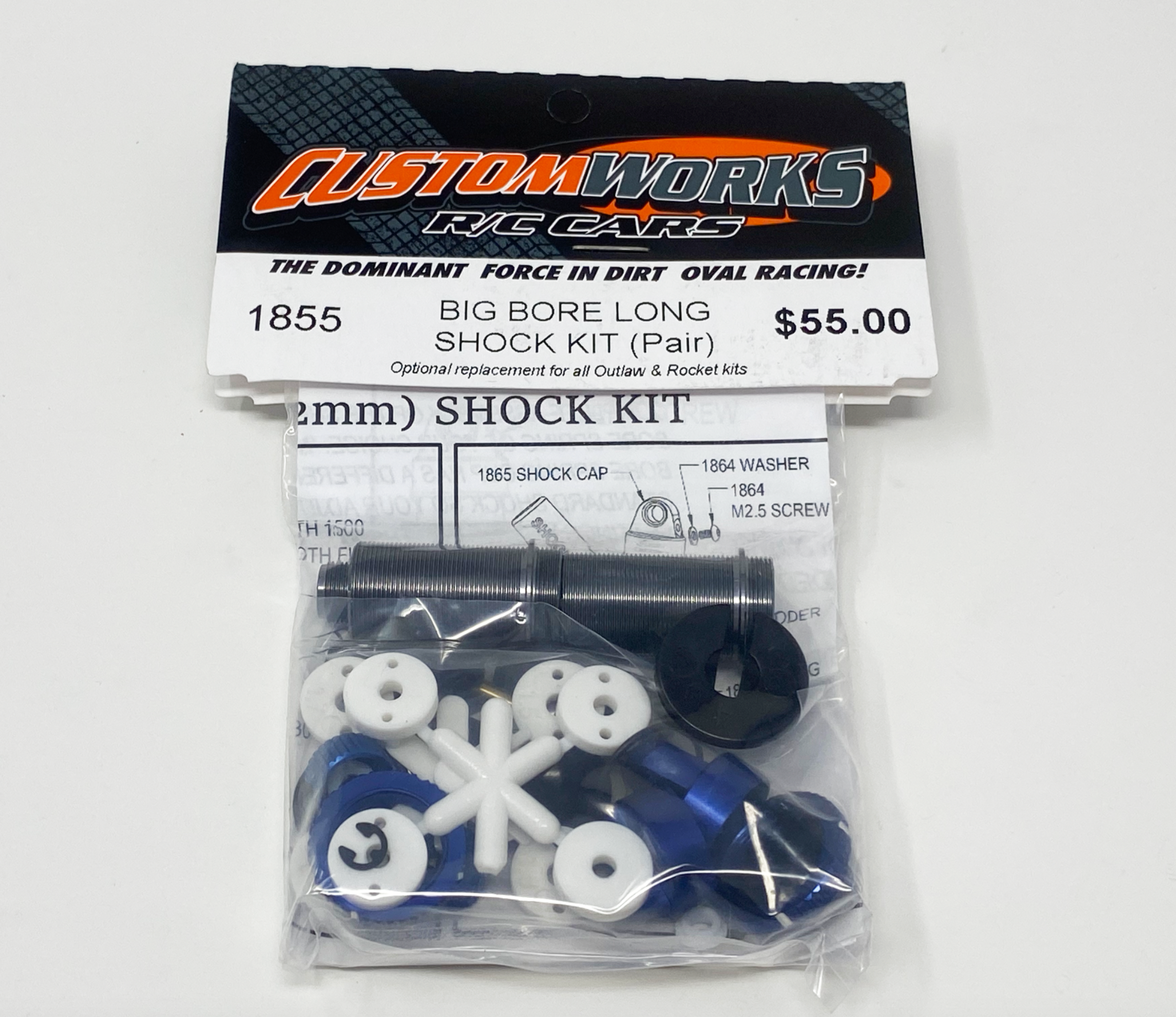 Custom Works Big Bore Shock Kit Long (pair), CW-1855