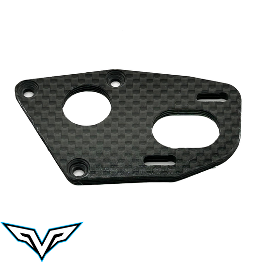 Team Velocity RC VS2 Laydown Motor Plate – Carbon, VEL-14005