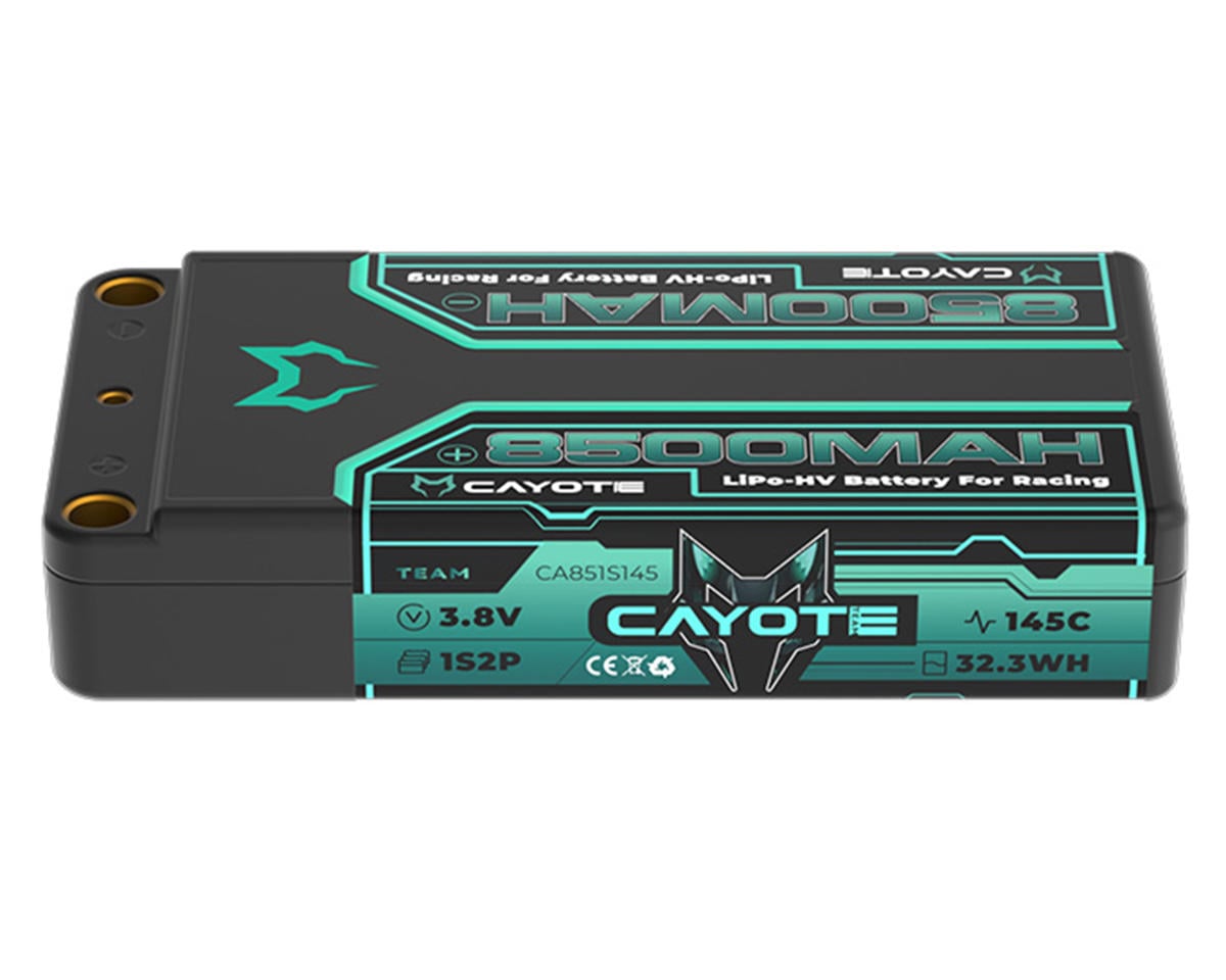 Cayote 1S 145C LCG Shorty LiHV Battery (3.8V/8500mAh) w/5mm Bullets, CYE851S145