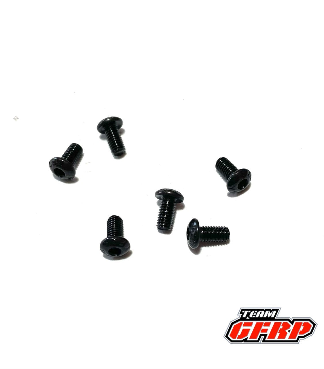 Team GFRP / Quasi Speed 3mm x 6mm Button Head Screws (6) Black GFR-6424