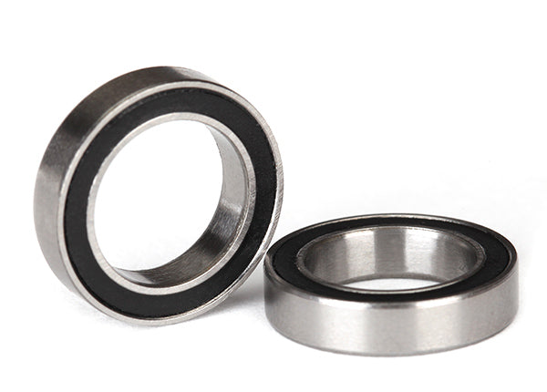 Traxxas X-Maxx Ball bearings, black rubber sealed (12x18x4mm) (2), TRA-5120A