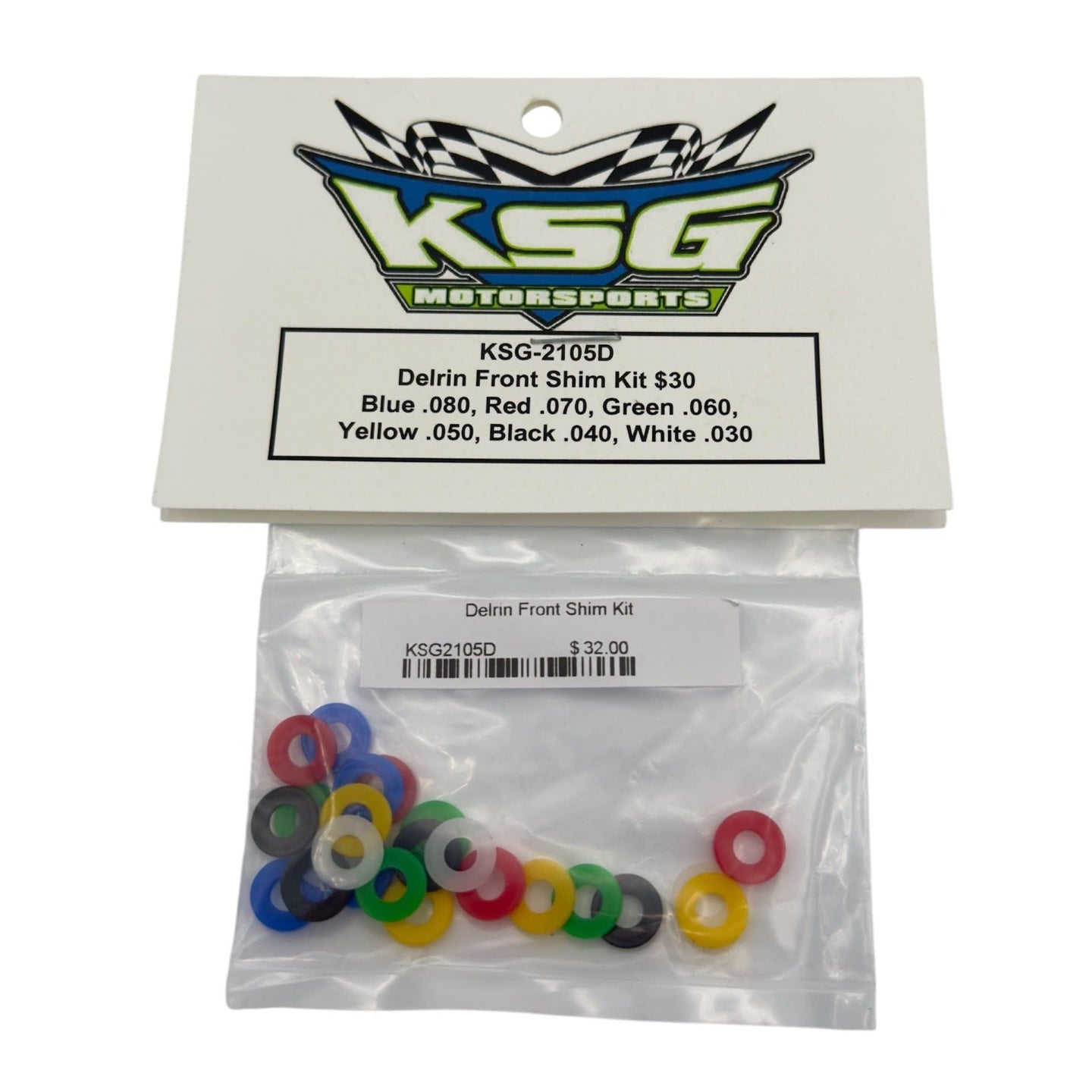 KSG Delrin Front Shim Kit (.030-.080)