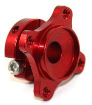 IRS 1/10th Narrow Left Side Clamp Hub (1/2")(Red), IRS-215nr