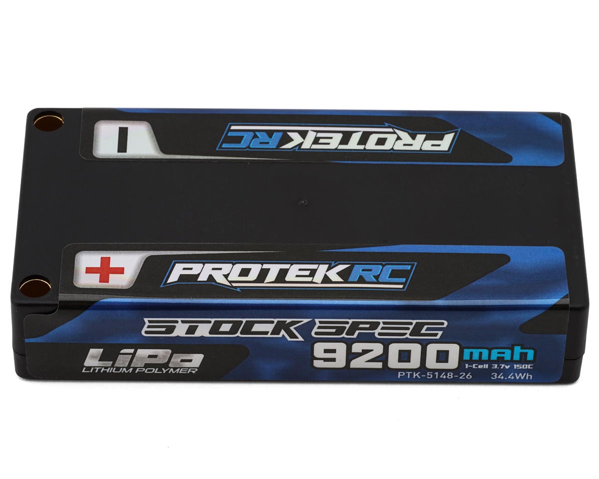 ProTek RC 1S 150C Low IR Si-Graphene "Stock Spec" Shorty LiPo Battery (3.7v/9200mah) (ROAR Pending),  PTK-5148-26